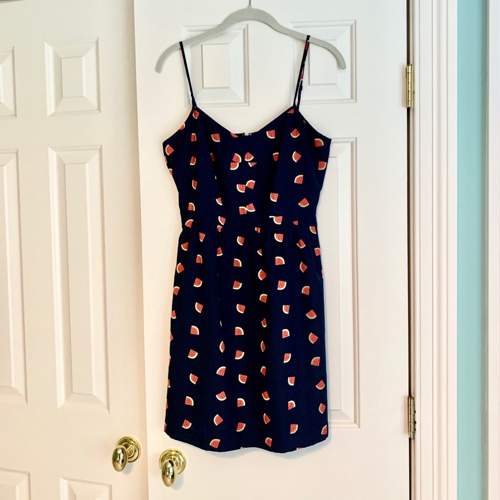 JCREW Watermelon Print Dress w/Pockets